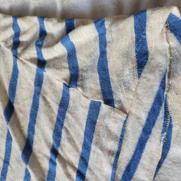 Soprano tank top stripe blue white pink loose fit women's size L - Picture 2 of 6